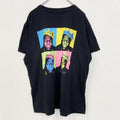 古着 used　半袖プリントTシャツ　クルーネック　グラフィックT　カジュアルデザイン　大冠　冠　レトロ　黒　ブラック　Mサイズ