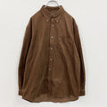 ～00s　UNIQLO　ユニクロ　長袖コーデュロイシャツ　ボタンダウンシャツ　茶色　ブラウン　XLサイズ