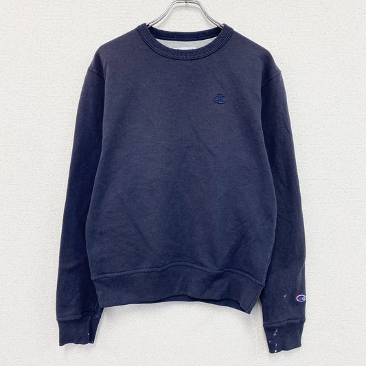 Champion　チャンピオン　スウェット/トレーナー　刺繍ロゴ　ワンポイント　現行　紺　ネイビー　Lサイズ