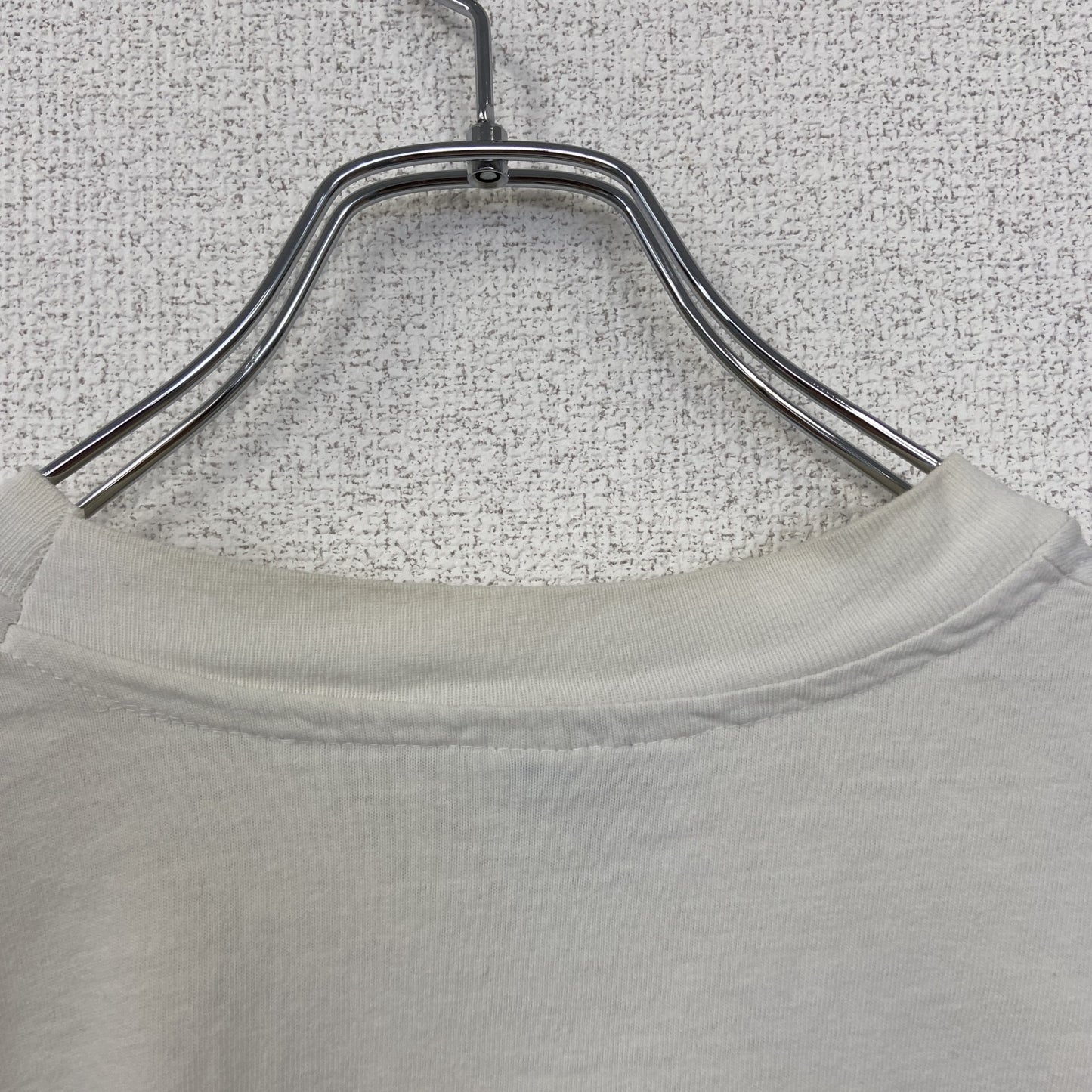 古着 used　Hanes ヘインズ　半袖プリントTシャツ　シングルステッチ　90s　US製　カジュアルデザイン　白　Lサイズ