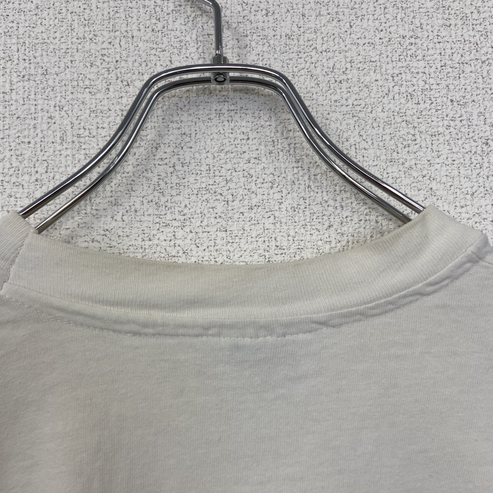 古着 used　Hanes ヘインズ　半袖プリントTシャツ　シングルステッチ　90s　US製　カジュアルデザイン　白　Lサイズ