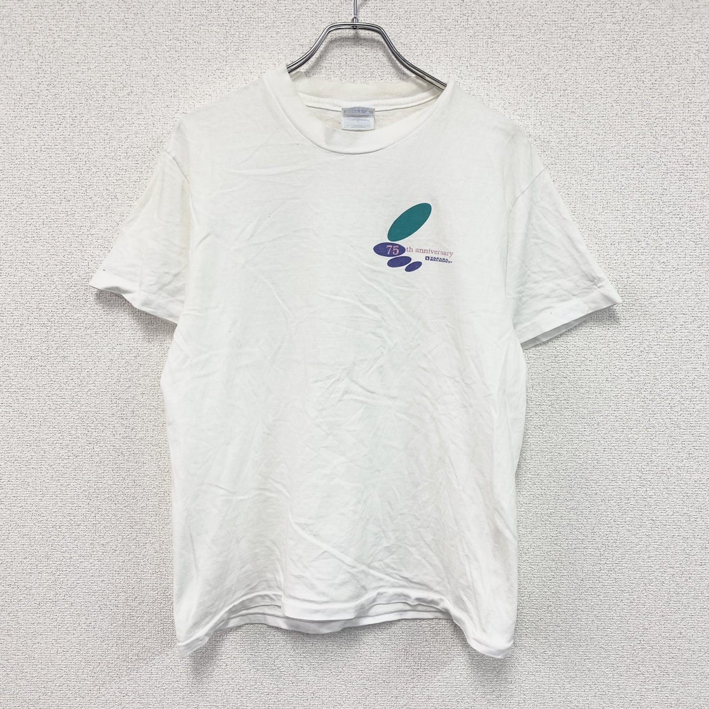 90s　Hanes　ヘインズ　タカラベルモント　半袖プリント企業Tシャツ　シングルステッチ　ヴィンテージ　白　ホワイト　Mサイズ
