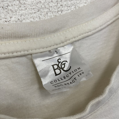 B&C　半袖プリントフォトTシャツ　誰やねん　白　ホワイト　Sサイズ