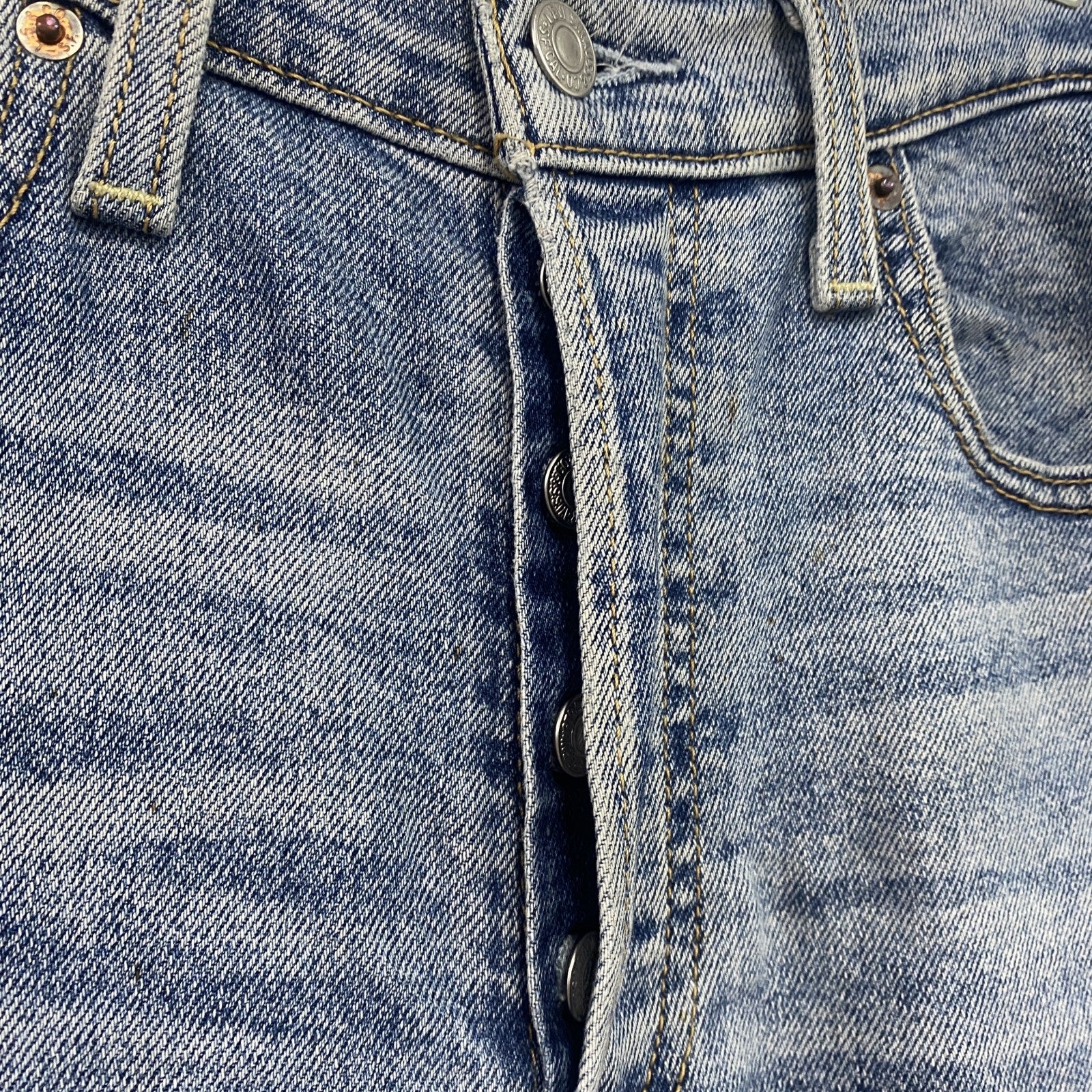 Levi's　リーバイス　デニムパンツ/ジーンズ　ボタンフライ　縦落ち　鬼ヒゲ　インディゴ　W27サイズ
