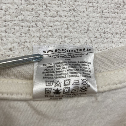 B&C　半袖プリントフォトTシャツ　誰やねん　白　ホワイト　Sサイズ