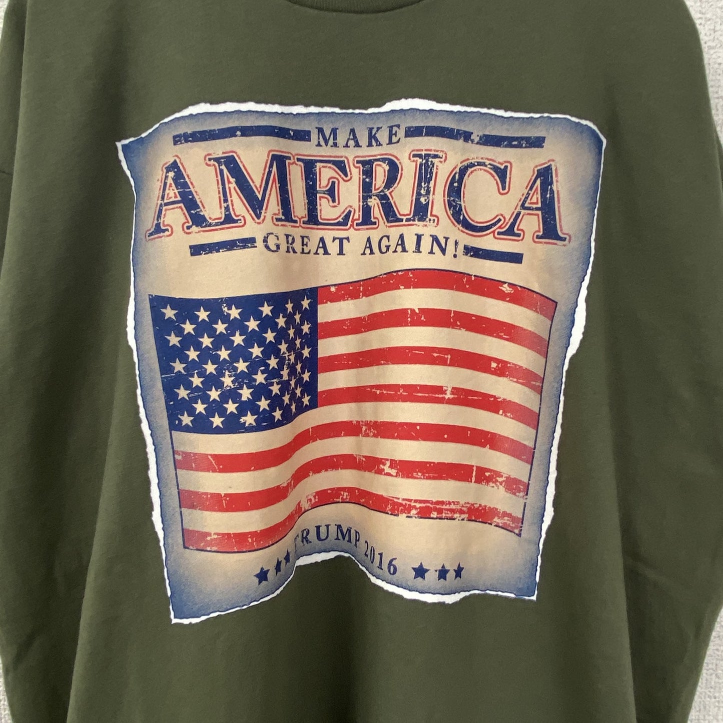 古着 used　FURUIT OF THE LOOM　半袖プリントTシャツ　シングルステッチ　90s　US製　緑　XLサイズ