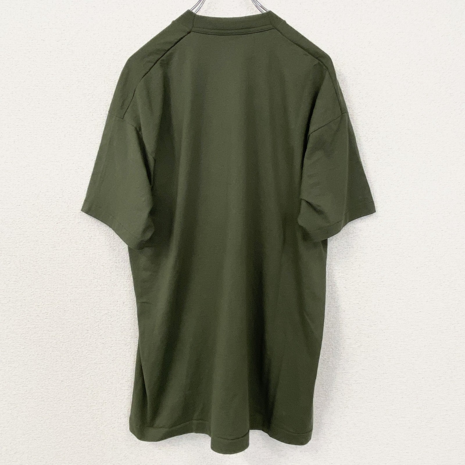 古着 used　FURUIT OF THE LOOM　半袖プリントTシャツ　シングルステッチ　90s　US製　緑　XLサイズ