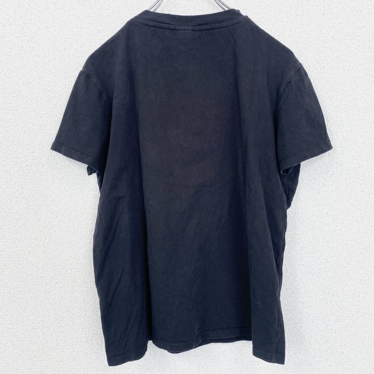 古着 used　半袖プリントTシャツ　デフ・レパード　ヒステリア　アルバムジャケット　ダメージ加工　黒　ブラック　Sサイズ