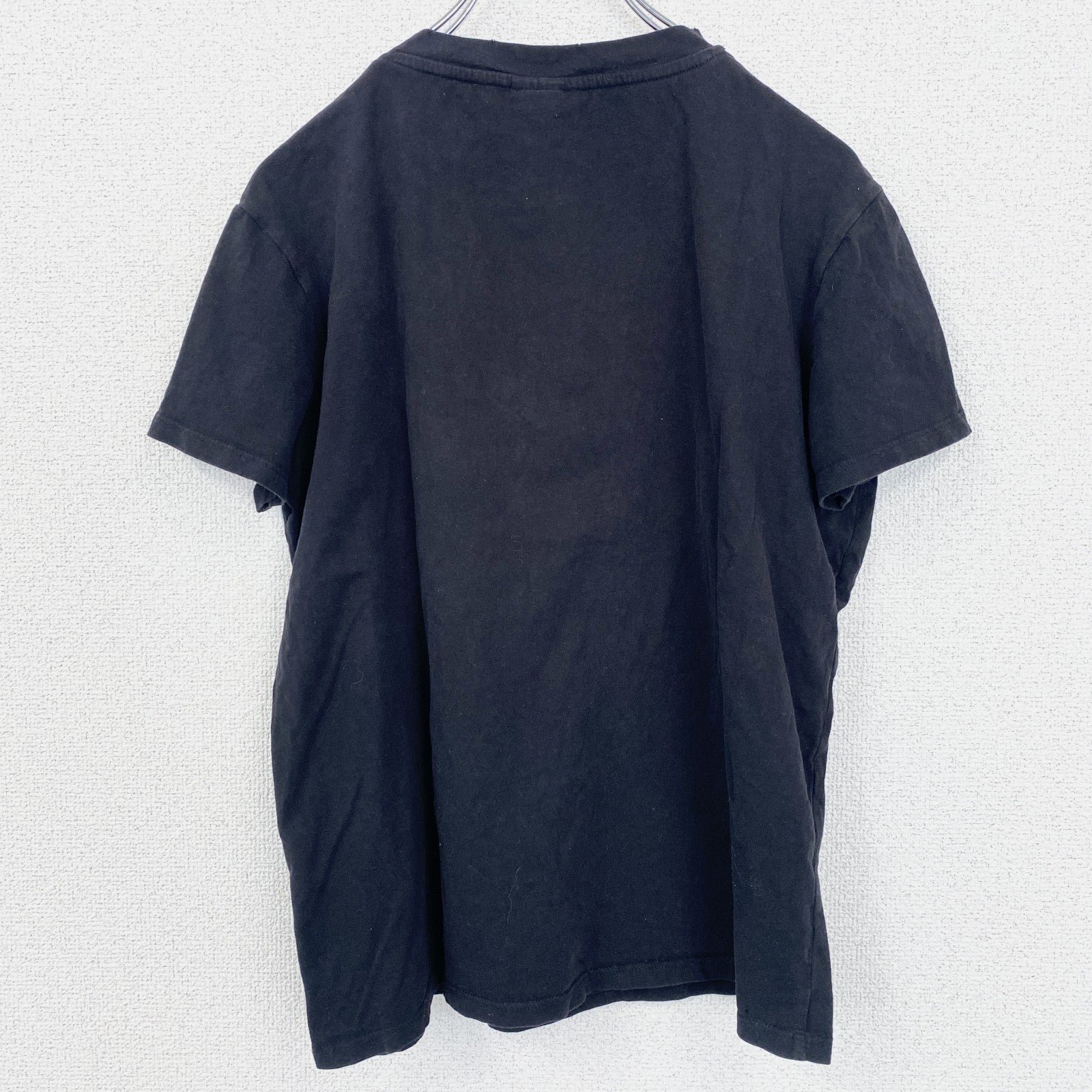 古着 used　半袖プリントTシャツ　デフ・レパード　ヒステリア　アルバムジャケット　ダメージ加工　黒　ブラック　Sサイズ
