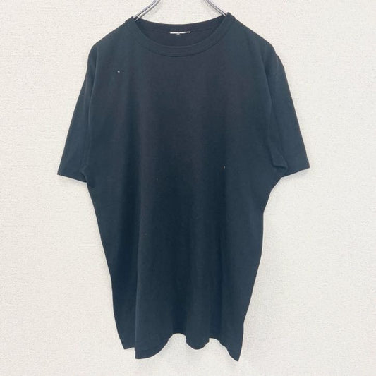 古着 used　半袖プリントTシャツ　シングルステッチ　FOURNIER　90s　クルーネック　カジュアルデザイン　黒　Mサイズ