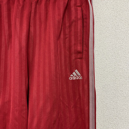 adidas　アディダス　トラックパンツ　ジャージパンツ　赤　レッド　Mサイズ