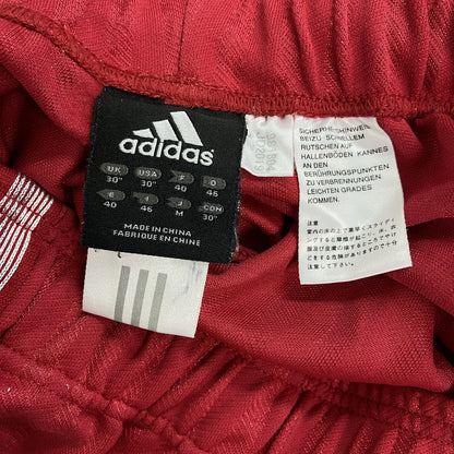 adidas　アディダス　トラックパンツ　ジャージパンツ　赤　レッド　Mサイズ