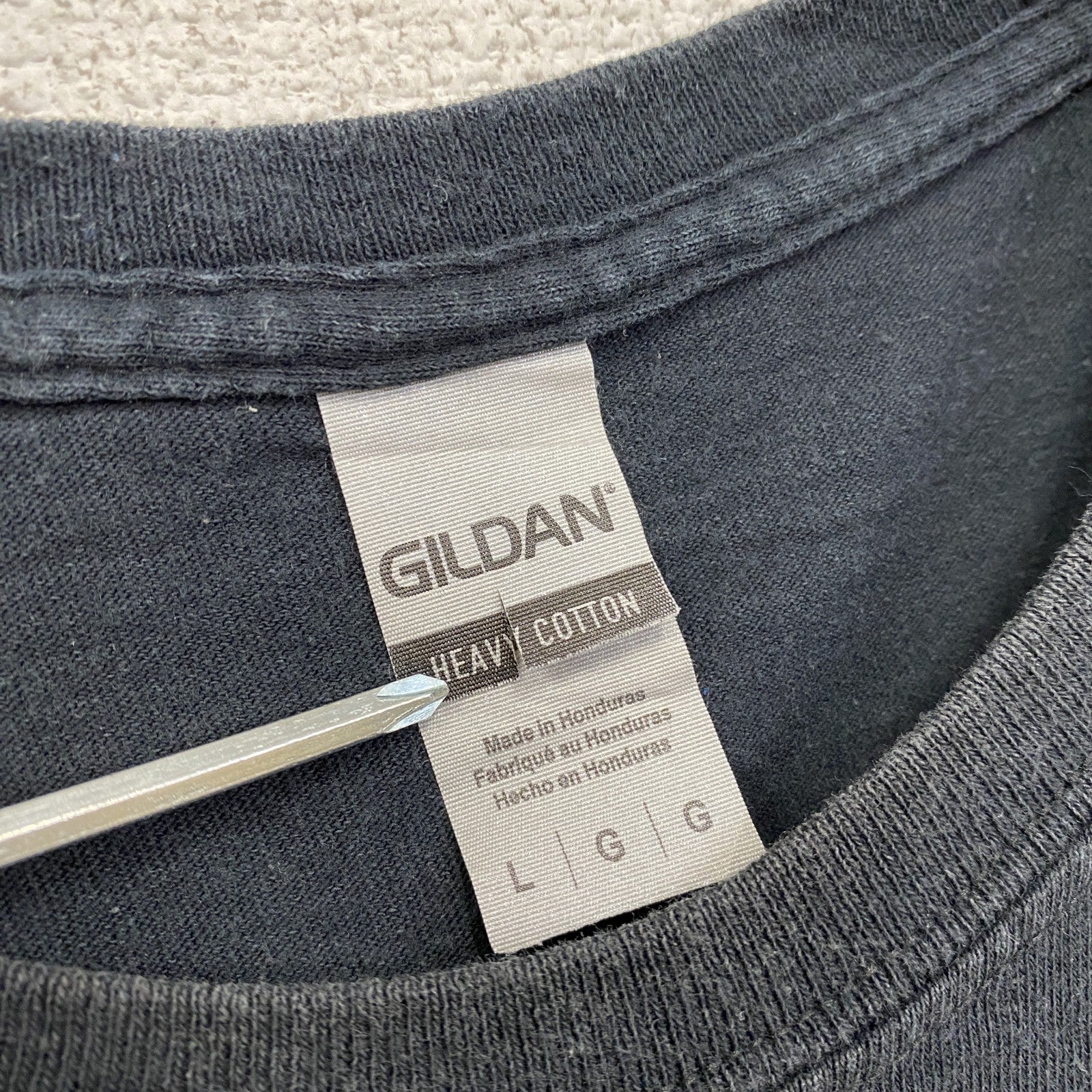 GILDAN　ギルダン　半袖プリントTシャツ　黒　ブラック　Lサイズ