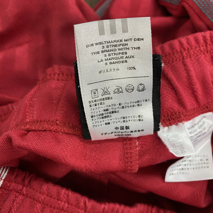 adidas　アディダス　トラックパンツ　ジャージパンツ　赤　レッド　Mサイズ