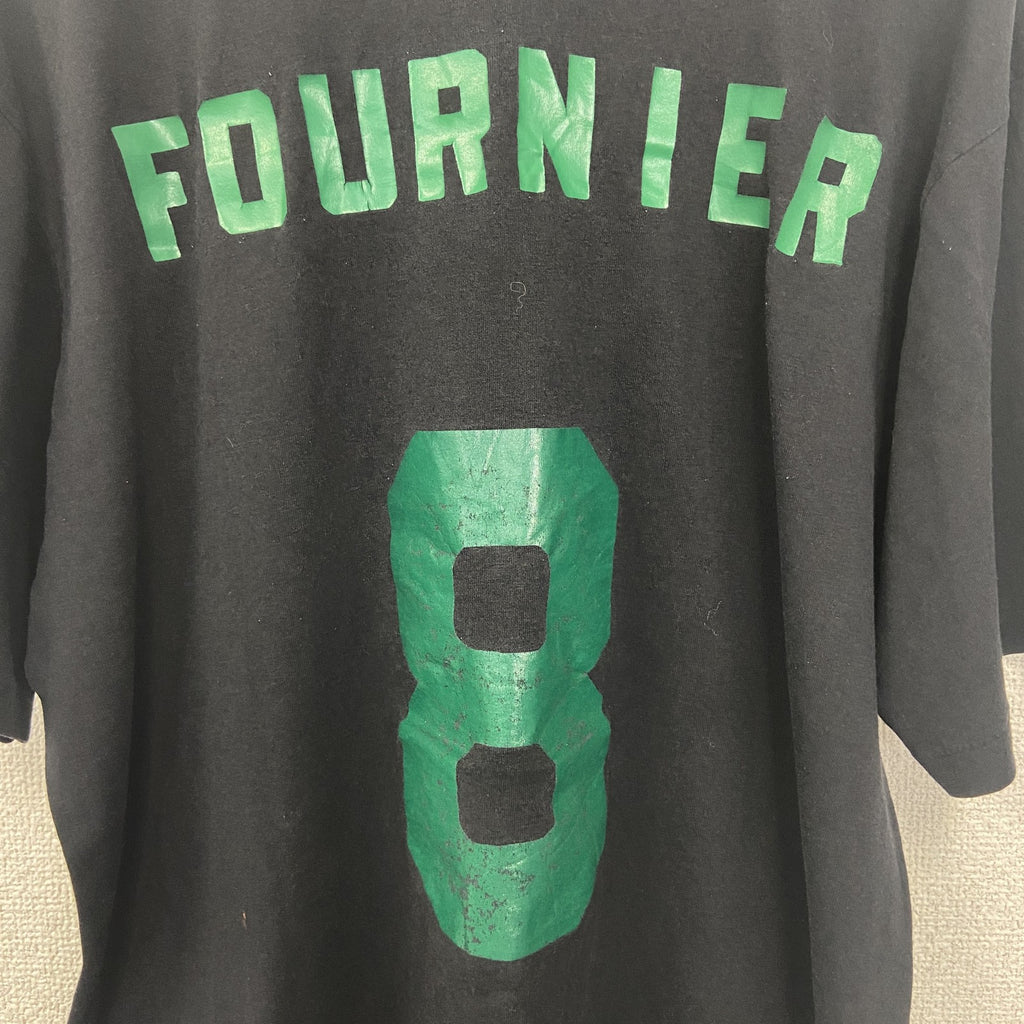 古着 used　半袖プリントTシャツ　シングルステッチ　FOURNIER　90s　クルーネック　カジュアルデザイン　黒　Mサイズ