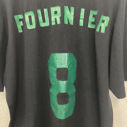 古着 used　半袖プリントTシャツ　シングルステッチ　FOURNIER　90s　クルーネック　カジュアルデザイン　黒　Mサイズ