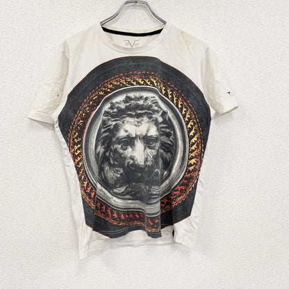 19V69 ITALIA　半袖プリントTシャツ　アニマルT　ライオン　白　ホワイト　Sサイズ