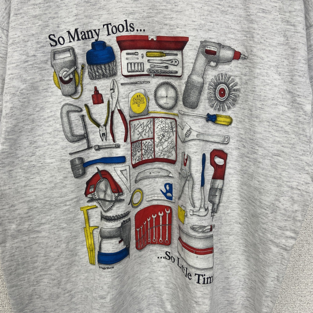 古着 used　ONEITA　半袖プリントTシャツ　シングルステッチ　90s　クルーネック　カジュアルデザイン　白　Lサイズ