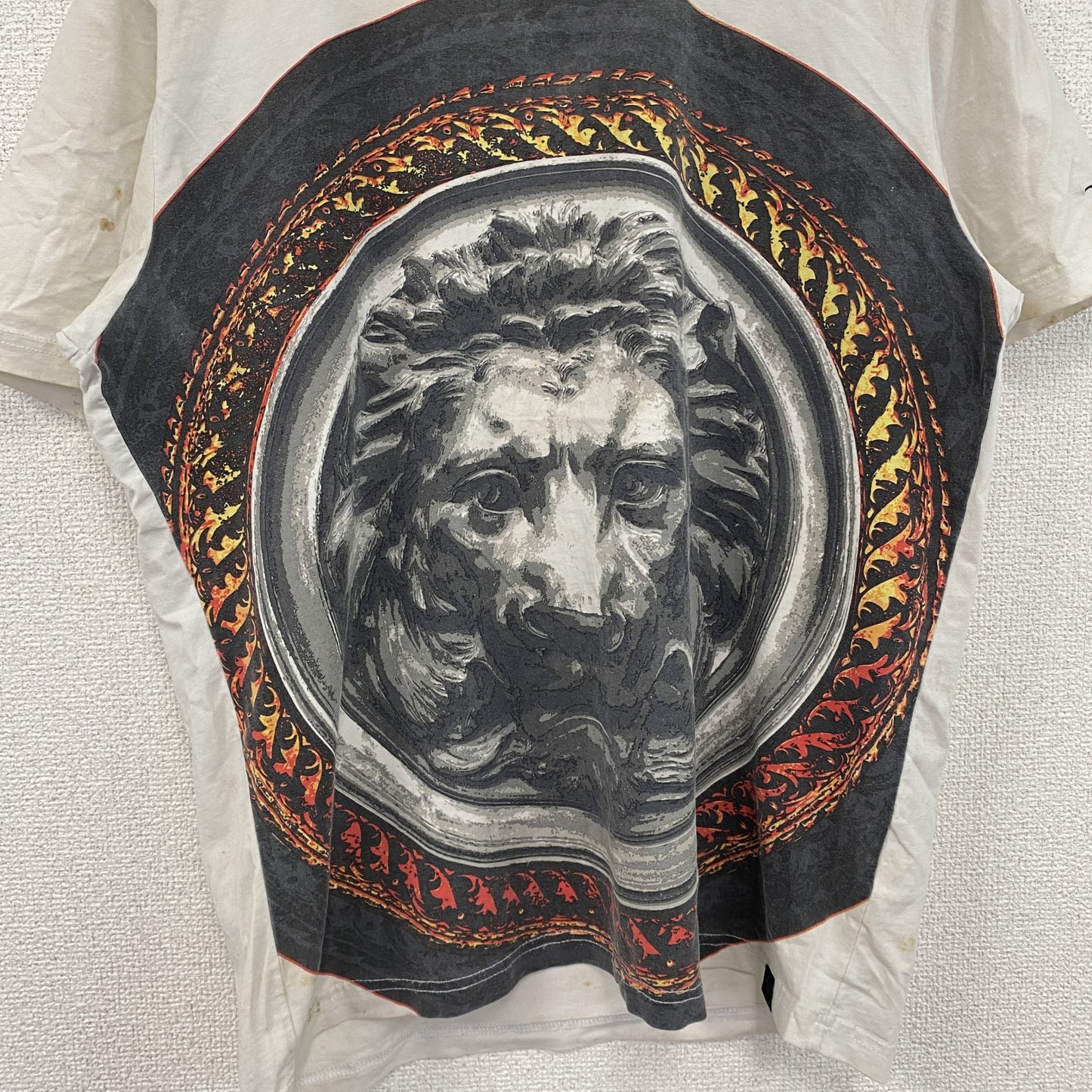 19V69 ITALIA　半袖プリントTシャツ　アニマルT　ライオン　白　ホワイト　Sサイズ