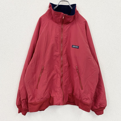 ～90s　LANDS'END　ランズエンド　フルジップナイロンブルゾン　ヴィンテージ　フリースライナー　赤　レッド　XLサイズ