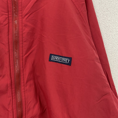 ～90s　LANDS'END　ランズエンド　フルジップナイロンブルゾン　ヴィンテージ　フリースライナー　赤　レッド　XLサイズ