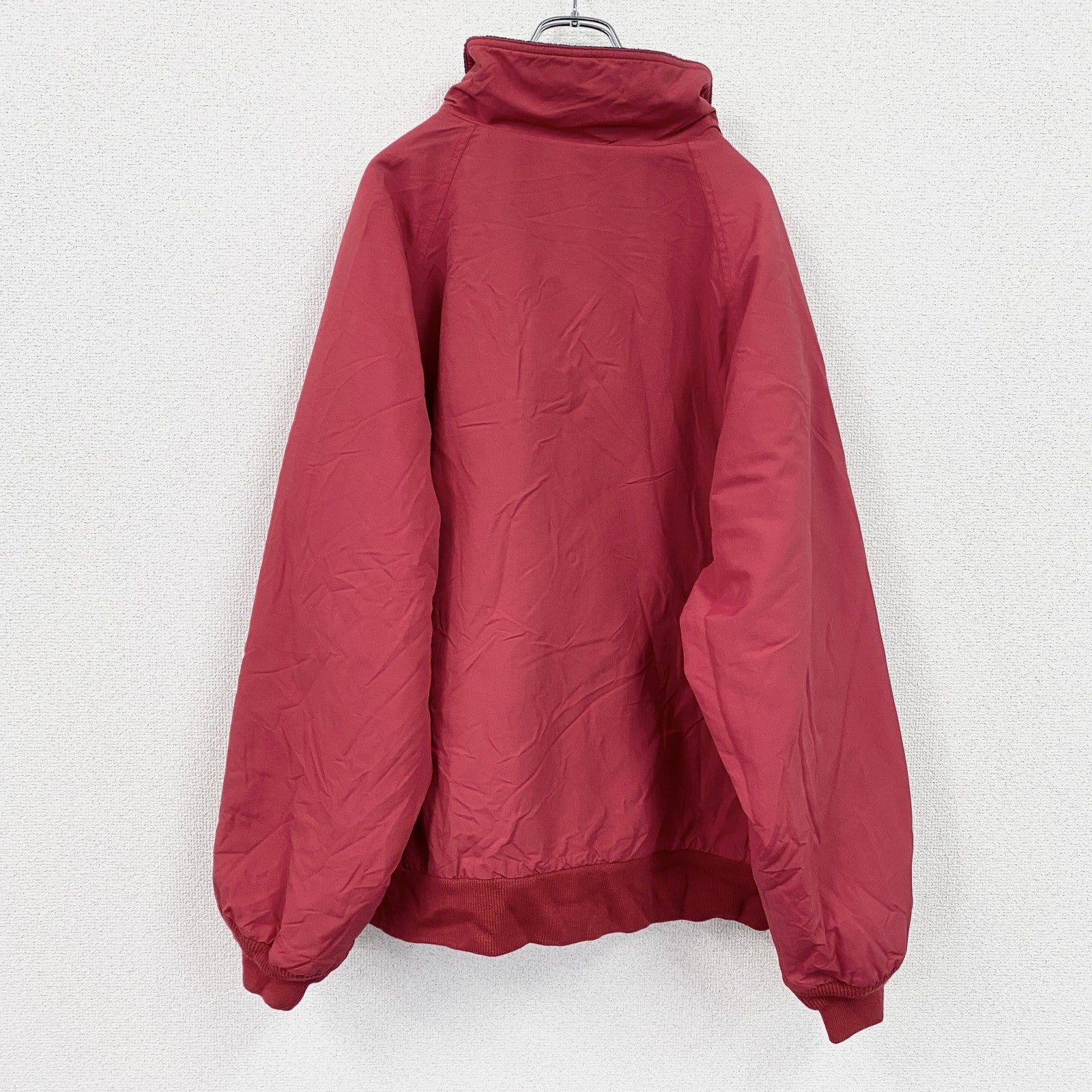 ～90s　LANDS'END　ランズエンド　フルジップナイロンブルゾン　ヴィンテージ　フリースライナー　赤　レッド　XLサイズ