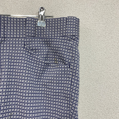 Smartair　スマートエア　フレアパンツ　千鳥格子柄　青　ブルー