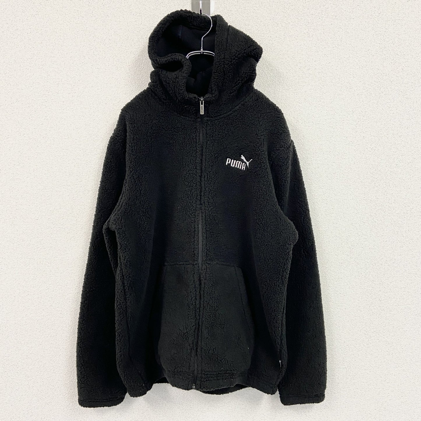 PUMA　プーマ　フリースジャケット/ボアジャケット　黒　ブラック　XLサイズ