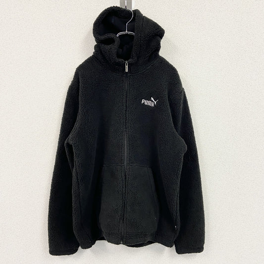 PUMA　プーマ　フリースジャケット/ボアジャケット　黒　ブラック　XLサイズ