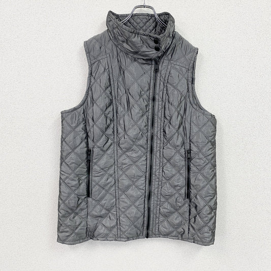 MARC NEW YORK　マークニューヨーク　フルジップキルティングベスト　ハイネック　シルバー　XLサイズ