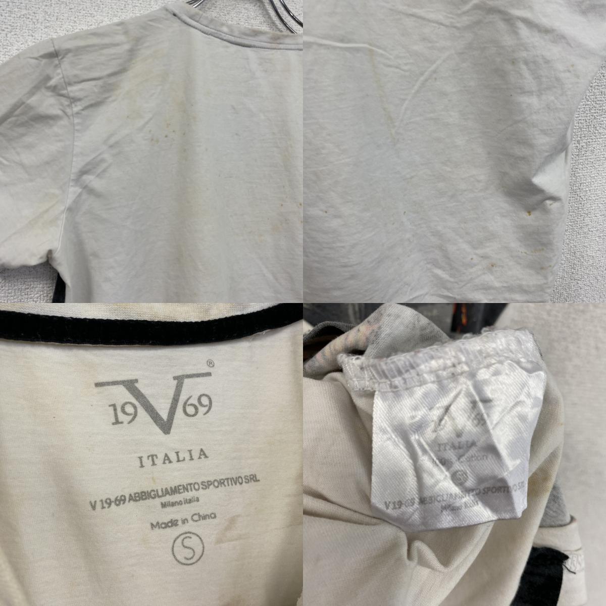 19V69 ITALIA　半袖プリントTシャツ　アニマルT　ライオン　白　ホワイト　Sサイズ