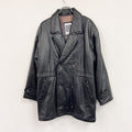 ～00s　VIA NUOVA PELLE　ラムレザーカーコート　レザージャケット　黒　ブラック　52サイズ