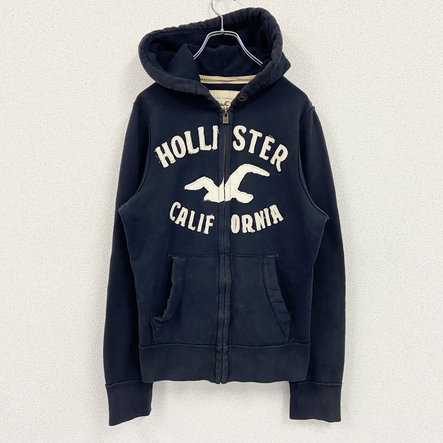 HOLLISTER　スウェットパーカー/フーディー　紺　ネイビー　Mサイズ