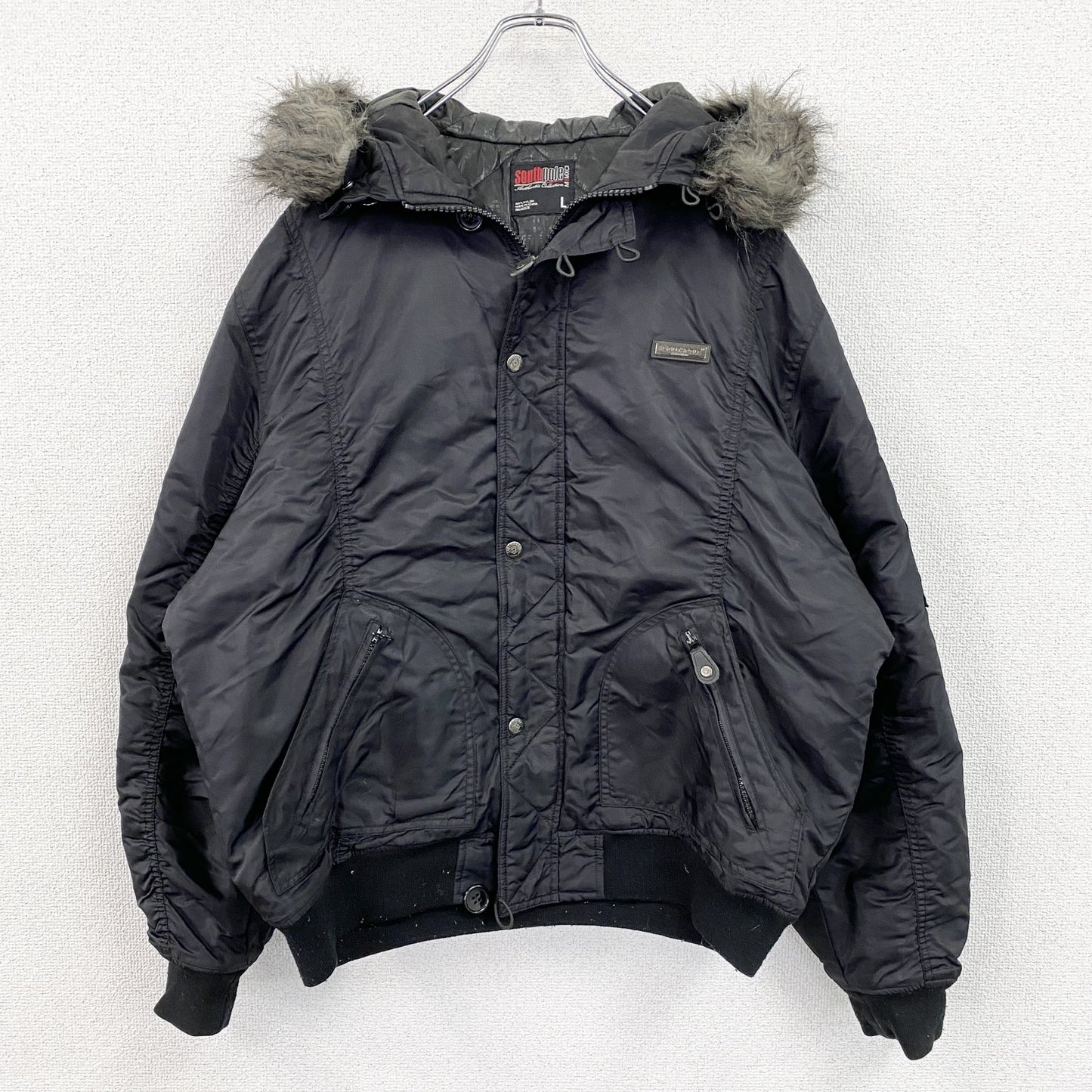 SOUTHPOLE　サウスポール　N-2Bタイプ　フライトジャケット　中綿入り　黒　ブラック　Lサイズ