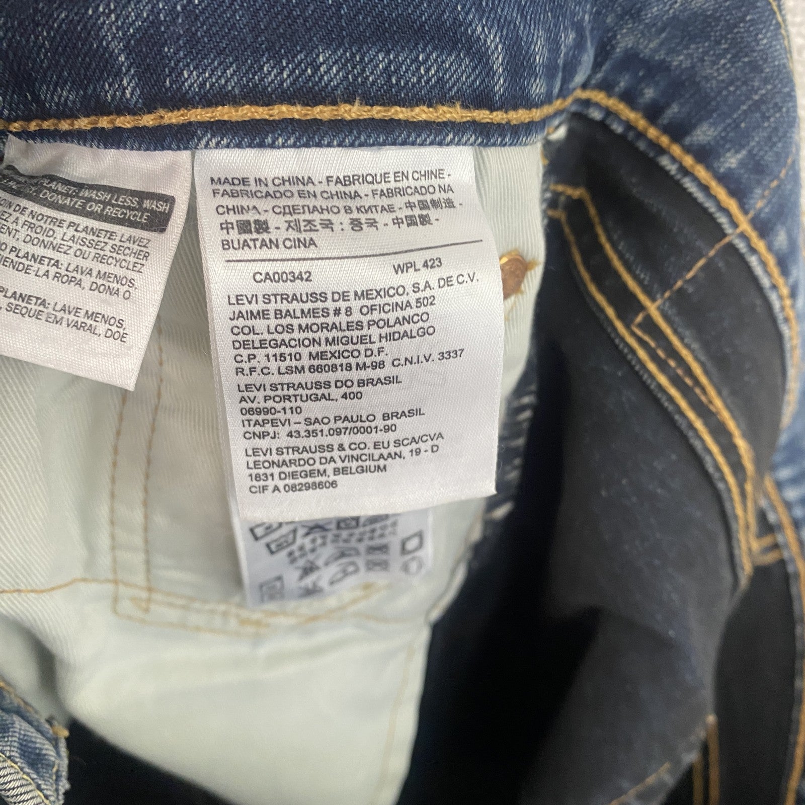 Levi's　リーバイス　505　デニムパンツ/ジーンズ　ジップフライ　縦落ち　フェード　インディゴ　W30サイズ