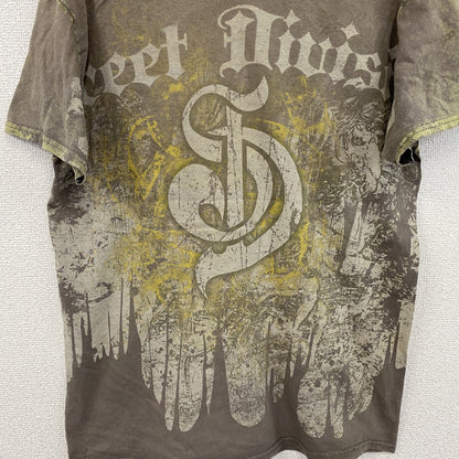 半袖プリントTシャツ　茶色　ブラウン　Mサイズ