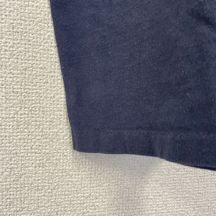 古着 used　90s　Anvil アンビル　半袖刺繍Tシャツ　シングルステッチ　ヴィンテージ　ネイビー　紺　Lサイズ