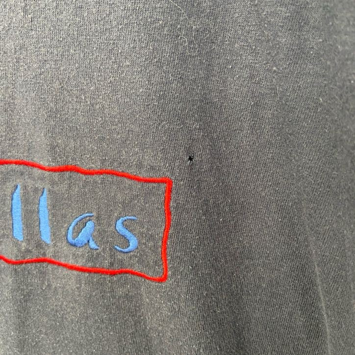 古着 used　90s　Anvil アンビル　半袖刺繍Tシャツ　シングルステッチ　ヴィンテージ　ネイビー　紺　Lサイズ