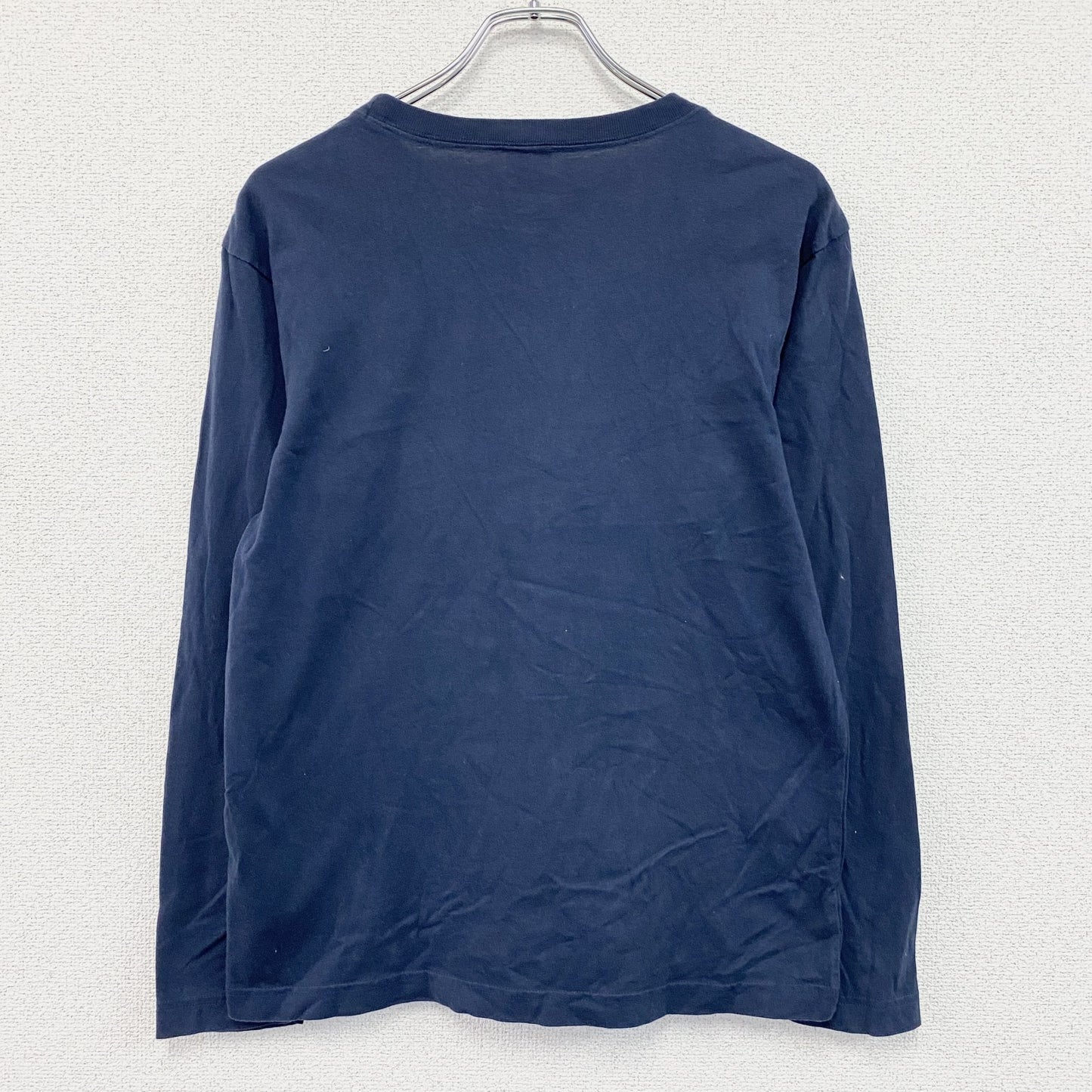 Champion　チャンピオン　長袖プリントTシャツ/ロンT　3連プリント　トリコタグ　復刻　紺　ネイビー　Mサイズ