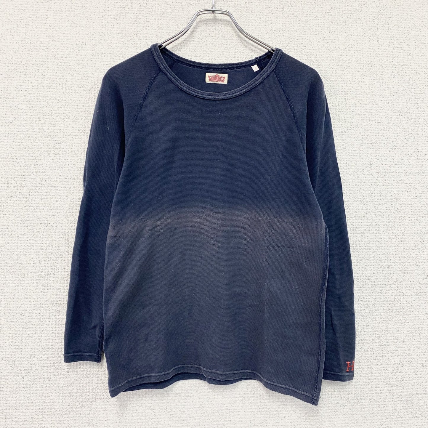 HOLLYWOOD RANCH MARKET　ハリウッドランチマーケット　長袖Tシャツ/ロンT　フェード　紺　ネイビー　4サイズ
