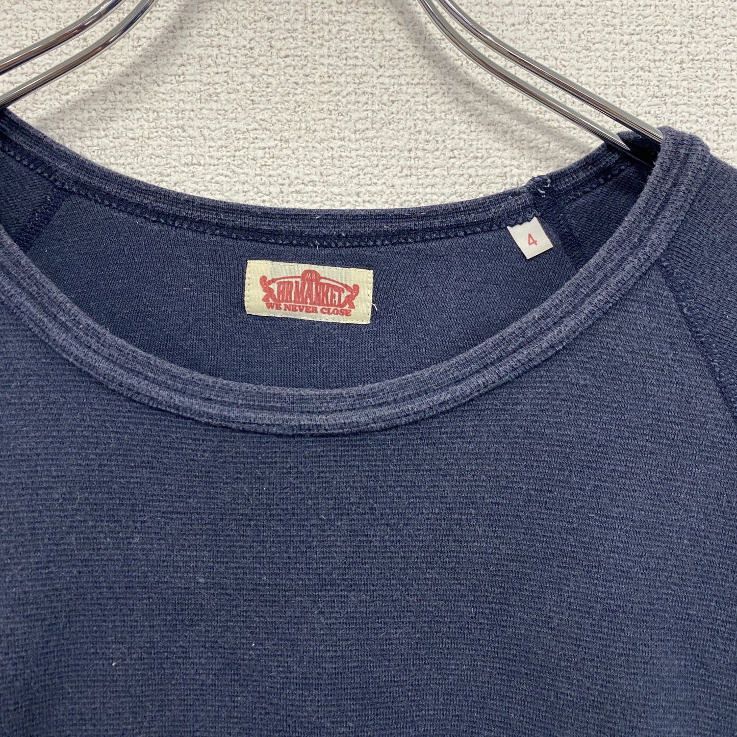 HOLLYWOOD RANCH MARKET　ハリウッドランチマーケット　長袖Tシャツ/ロンT　フェード　紺　ネイビー　4サイズ