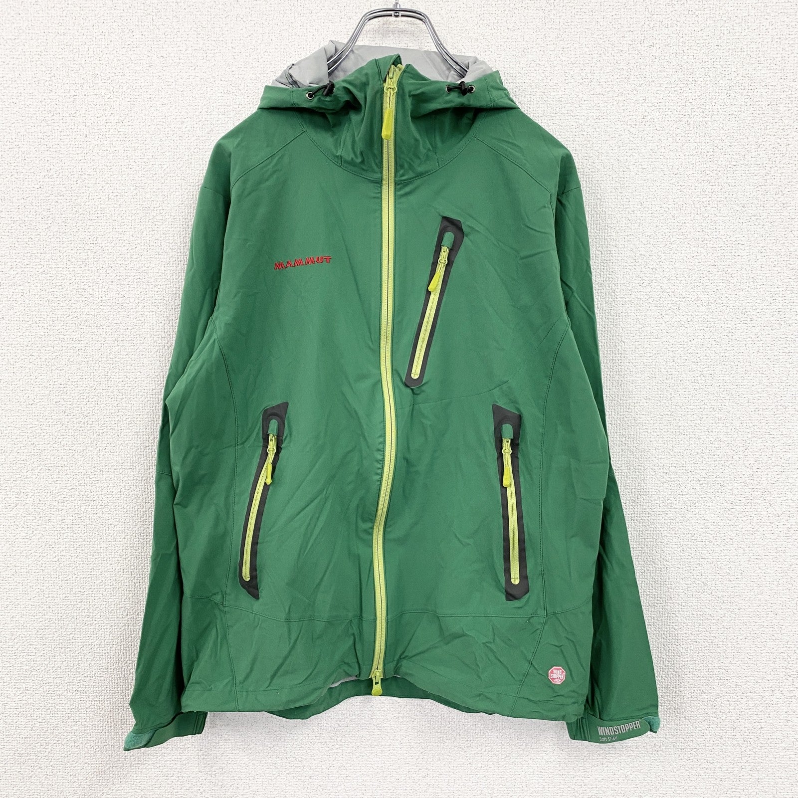 MAMMUT　マムート　ウィンドストッパーソフトシェルプリズムジャケット　緑　グリーン　Sサイズ