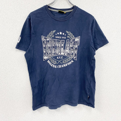 EVERLAST　半袖プリントTシャツ　紺　ネイビー　Lサイズ