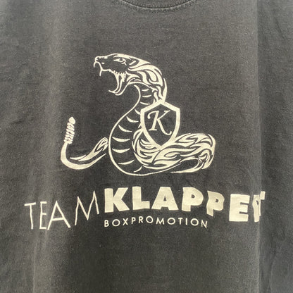 古着 used　フルーツオブザルーム　半袖アニマルプリントTシャツ　黒　ブラック　蛇柄　ヘビ柄　クルーネック　Lサイズ