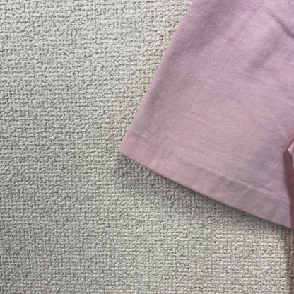 古着 used　90s　Hanes ヘインズ　半袖魚プリントTシャツ　漢字　シングルステッチ　ヴィンテージ　ピンク　Lサイズ