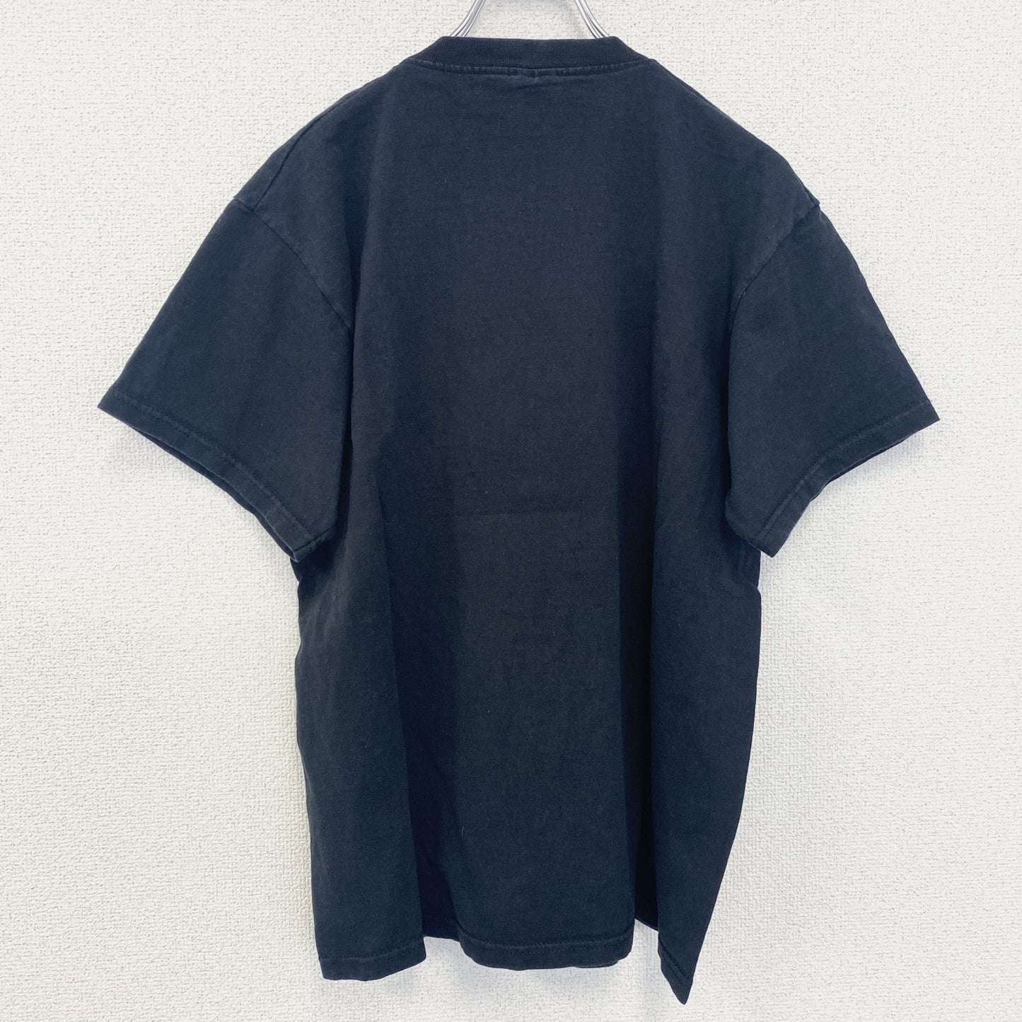 古着 used　フルーツオブザルーム　半袖アニマルプリントTシャツ　黒　ブラック　蛇柄　ヘビ柄　クルーネック　Lサイズ