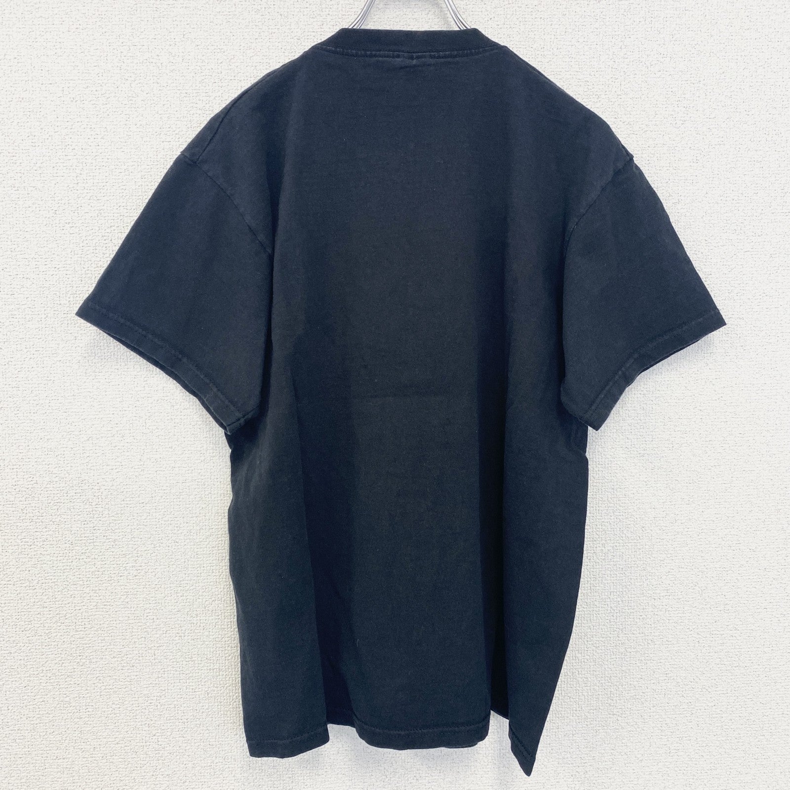古着 used　フルーツオブザルーム　半袖アニマルプリントTシャツ　黒　ブラック　蛇柄　ヘビ柄　クルーネック　Lサイズ