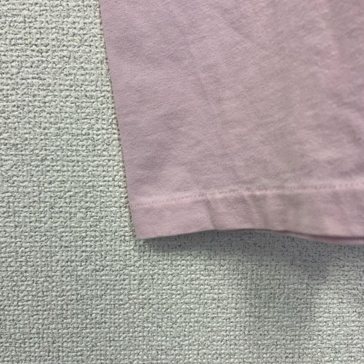 古着 used　90s　Hanes ヘインズ　半袖魚プリントTシャツ　漢字　シングルステッチ　ヴィンテージ　ピンク　Lサイズ