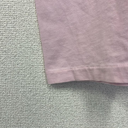 古着 used　90s　Hanes ヘインズ　半袖魚プリントTシャツ　漢字　シングルステッチ　ヴィンテージ　ピンク　Lサイズ
