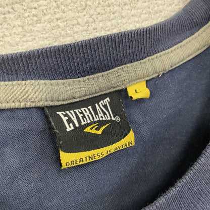 EVERLAST　半袖プリントTシャツ　紺　ネイビー　Lサイズ